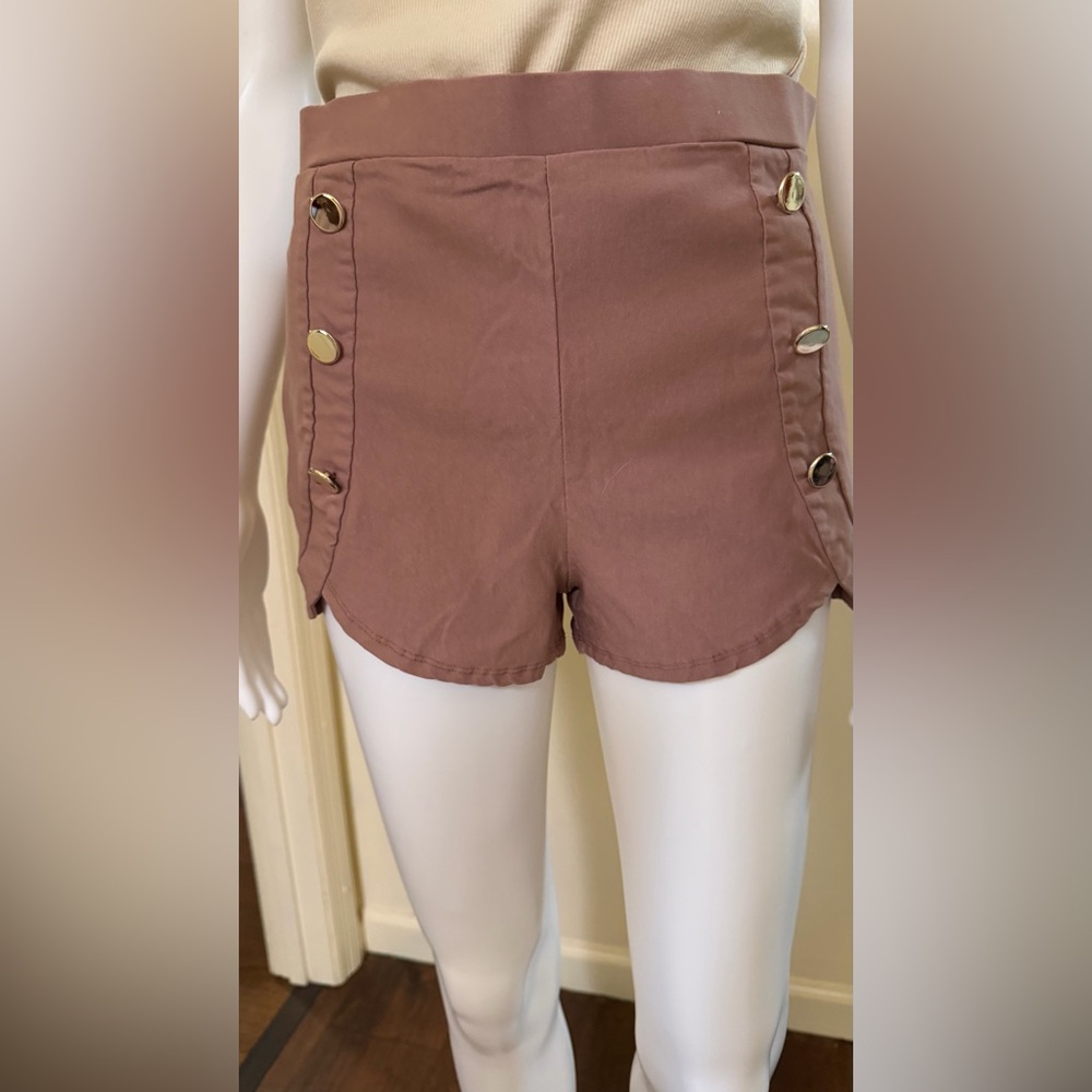 Bozzolo High-Rise  Button-Trim Shorts